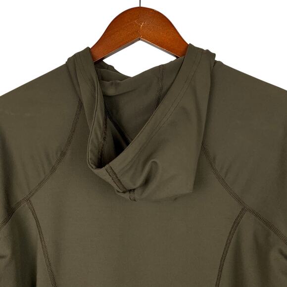 Mountain Hardwear Base Layer Shirt Hood Brown Long Sleeve Pullover Women's M - Picture 5 of 7